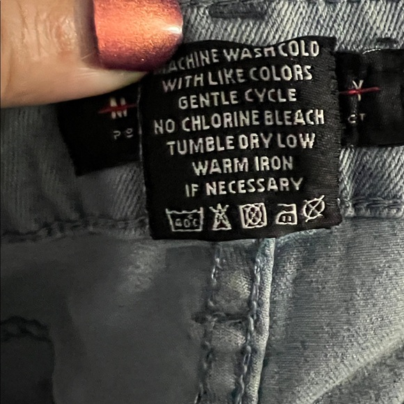 M. Society Moto Skinny Distressed Jeans Size 34 x 42 Men’s Trendy Light Wash - Picture 7 of 7